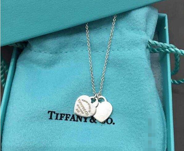 tiffany 蒂芙尼 纯银 rtt 双心型吊坠项链 22309307 prime会员直邮含