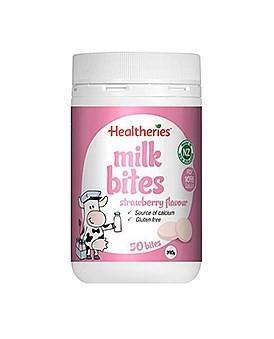 【新西兰NP药房】HEALTHERIES 贺寿利 草莓味牛奶片 50片约￥54（全场满89纽免邮（限重3kg））