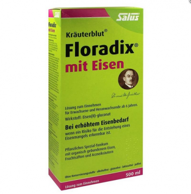 【德国UKA】Salus Floradix mit Eisen 铁元 补铁补气补血抗疲劳 500ml 特价：€15 44约￥113 56