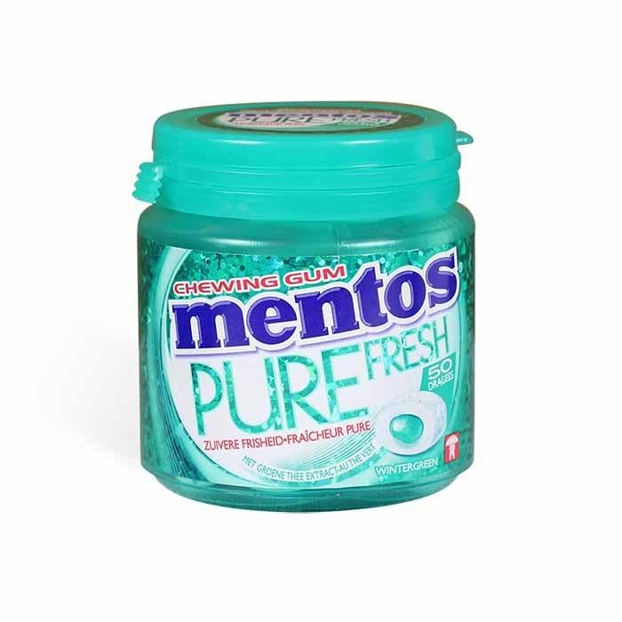 Mentos曼妥思 纯清新无糖口香糖 冬青薄荷(瓶装)
