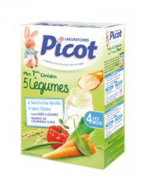 法国1001 Picot 贝果 5中蔬菜婴儿米粉200g