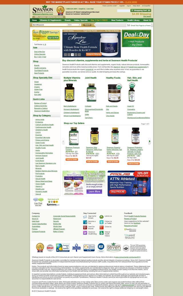 Swanson Health Products(斯沃森)官方海淘攻略