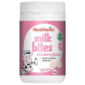 【KiwiDiscovery】Healtheries 贺寿利牛奶片咀嚼片 草莓味 50粒 190克  10 50纽，约￥51  