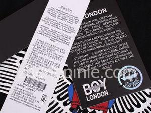 韩国BOY LONDON衣服的吊牌