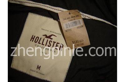 美国代购的Hollister衣服领标上的吊牌还会有美元及加元两种标价