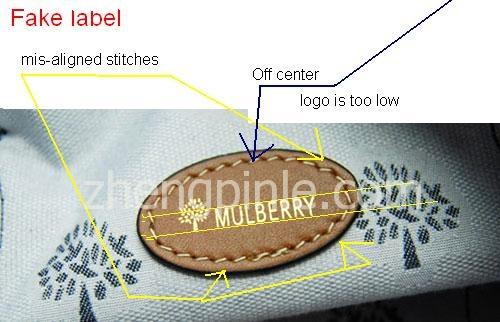 假的Mulberry包的皮质内标