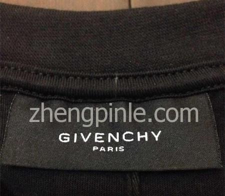 假的纪梵希Givenchy服装领标图