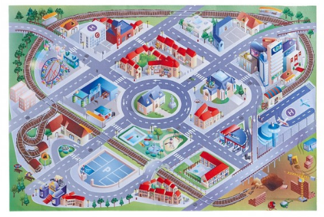 JAKO-O 城市图案游戏垫 还可当地毯