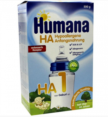 【德国UKA】 HUMANA 瑚玛娜 新生儿免敏配方奶粉1段 600g  特价：12 31欧，约91元