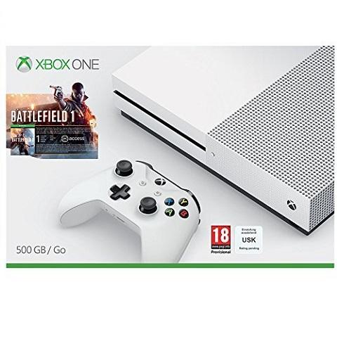 Microsoft 微软 Xbox One S 500GB 游戏主机《战地1》同捆版