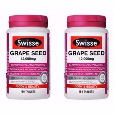 Swisse 澳洲葡萄籽精华 180粒（天然抗氧化）（2瓶装）双12特惠最后一天 仅NZ$59 00（约¥289）