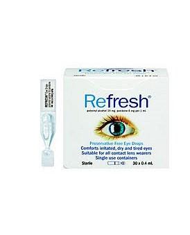 Refresh 抗疲劳滴眼液 眼药水 0 4ml30 支 (滋润眼睛，缓解干燥疲劳 ) 独立包装