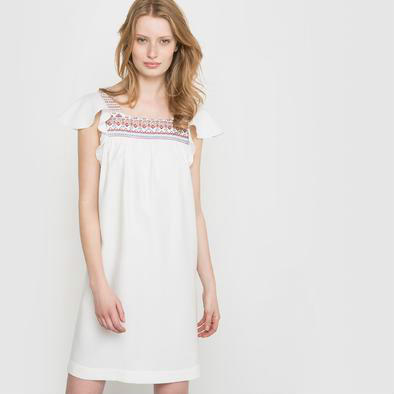 【法国LR】出游季：SOFT GREY方领刺绣连衣裙特价仅需26 32欧！