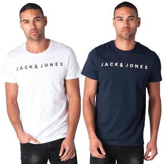  Jack Jones男士纯棉短袖休闲T恤2件套，7 5折报价£14 99（约￥130）