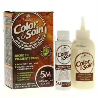 Color & Soin  三橡树天然植物染发剂 5M 
