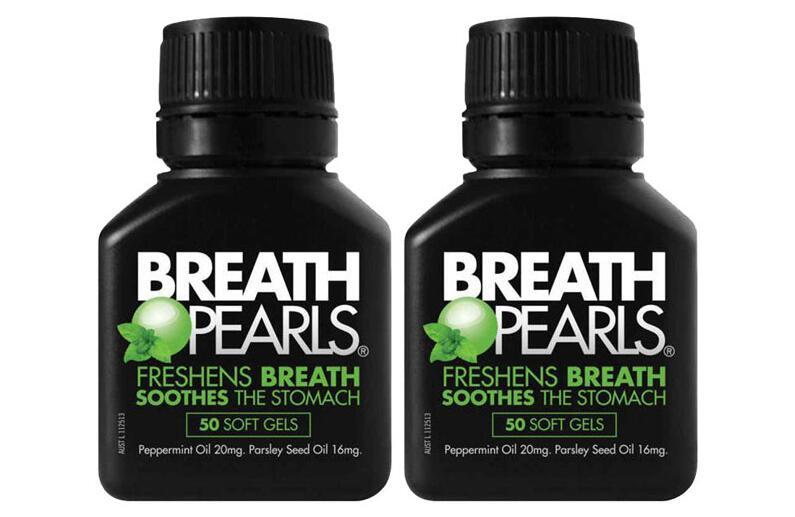 【2件包邮装】Breath Pearls 澳洲本草口气清新胶囊 2x50粒 瓶（去口臭） 优惠价格：128元