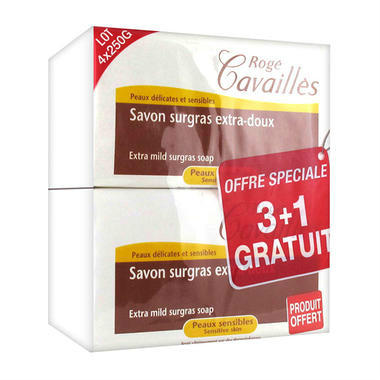 【免邮+特价】Rogé Cavaillès　温和润滑肥皂 3+1块 250g4