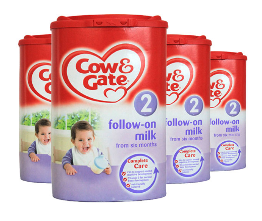 【4件包邮装】Cow & Gate 英国原装牛栏奶粉 2段 （6-12个月） 4900g 罐