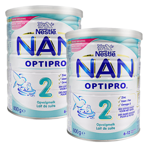 【2件包邮装】Nestle NAN 雀巢能恩 婴幼儿标准配方奶粉 2段 2800g 罐