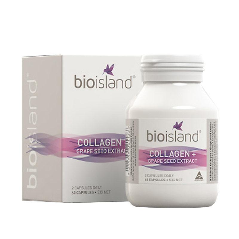 【新西兰KD】【任选3件包邮】Bio Island 胶原蛋白+葡萄籽胶囊 60粒 NZ$23 28 约￥112