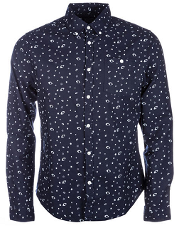 【夏日特惠，满£65包邮】D-Struct男款星空图案长袖衬衫，3 5折报价为£12 99（约¥114）