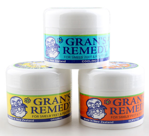 【3件包邮装】Gran& 039s remedy 老奶奶 神奇除脚臭鞋臭粉 350g 罐（原味+薄荷味+香味）