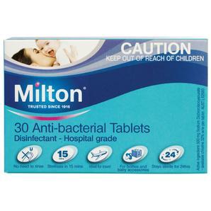【全场满99澳免邮】Milton 婴幼儿餐具消毒抗菌泡腾 30片