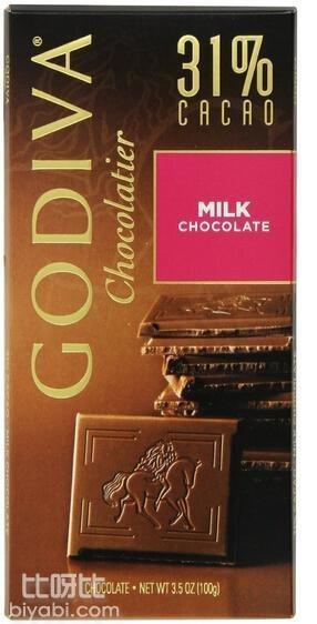 比呀比： GODIVA 高迪瓦 牛奶巧克力 100克*5块 $12.86