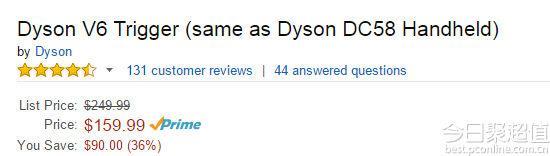 补货：Dyson 戴森 手持无绳吸尘器 DC58