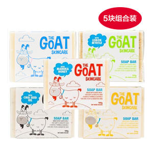 【 全场满88澳免邮 限重3kg】【5块装 超值低价】The Goat Soap 纯天然手工皂羊奶皂 