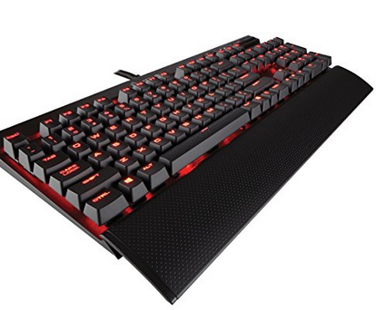 CORSAIR 海盗船 K70 LUX 红光青轴机械游戏键盘581.8元（直邮总共651元）