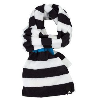 【多重折扣，尽在GTL】Adidas 条纹图案保暖围巾，4折报价为£5 99（约¥52）
