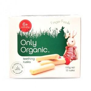 【新西兰KD】【凑单】Only Organic 宝宝磨牙棒手指饼干 100g 6个月+  NZ$5.84/约￥28