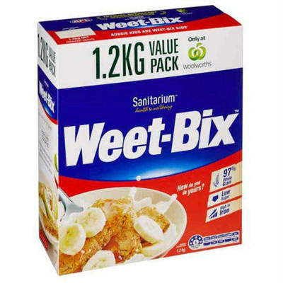 【新西兰KD】【凑单】Weet-Bix 全谷物即食麦片营养早餐减肥低糖1.2kg  NZ$10.15/约￥46