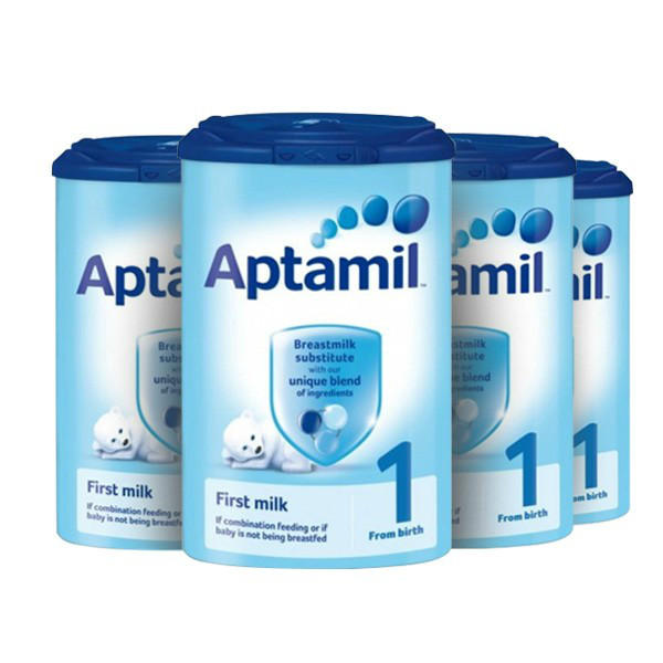 【4罐包邮装】Aptamil 爱他美 婴儿配方奶粉1段（0-6m） 900g4罐