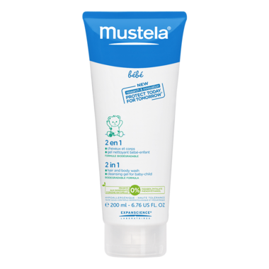 Mustela 妙思乐 婴儿洗发液沐浴露二合一 200ml（新生儿洗澡无泪配方）