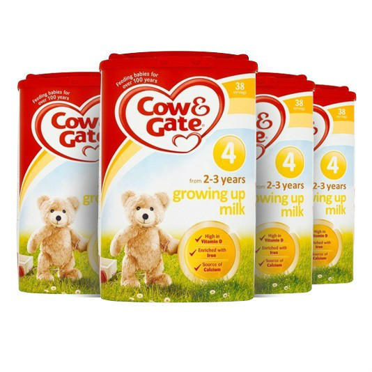 【4罐包邮装】Cow & Gate 牛栏 幼儿配方奶粉4段 （2-3岁幼儿）800g4罐 