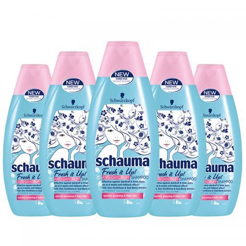 施华蔻SchwarzkopfSchauma清爽去屑洗发水400ml 5瓶装到手价120元！