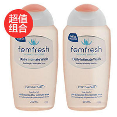 【澳洲P4L药房】【超值组合】Femfresh 私处护理洗液 250mL（洁净 杀菌止痒 孕妇适用）X2