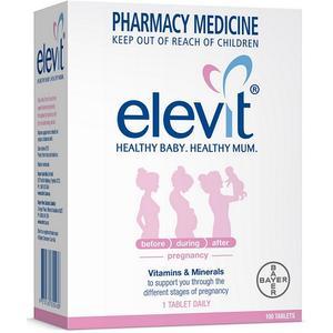 【澳洲p4l药房】【限时特价】Elevit 爱乐维 孕妇维生素叶酸营养片 100片