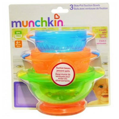 【澳洲RY药房】Munchkin 麦肯齐 满趣健 婴儿防摔吸盘碗3个辅食套装