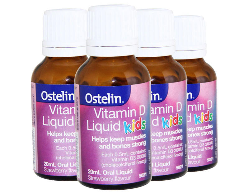 【4件包邮装】Ostelin 婴幼儿维生素D滴剂 420ml/瓶 优惠价格：159元
