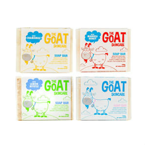 【澳洲RY药房】【四块超值装 】The Goat Soap 纯天然手工皂羊奶皂 原味 100g+柠檬味 100g+燕麦味 100g+麦
