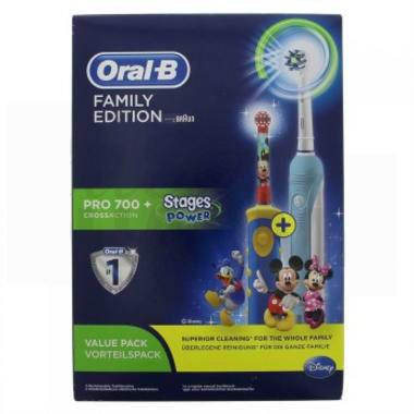 Oral B 欧乐B家庭装 Pro700成人电动牙刷 +儿童电动牙刷米奇款