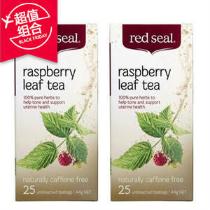 【澳洲P4L药房】【超值组合】Red Seal 红印 覆盆子叶天然软化宫颈茶（助产暖宫）25袋2