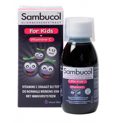 【荷兰DOD】Sambucol 黑接骨木儿童果味糖浆 （提高抵抗力 1-12岁）120ml  
