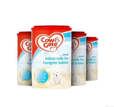 【4罐包邮装】Cow & Gate 牛栏 抗饿配方奶粉（0-6m 大食量婴儿） 900g4罐