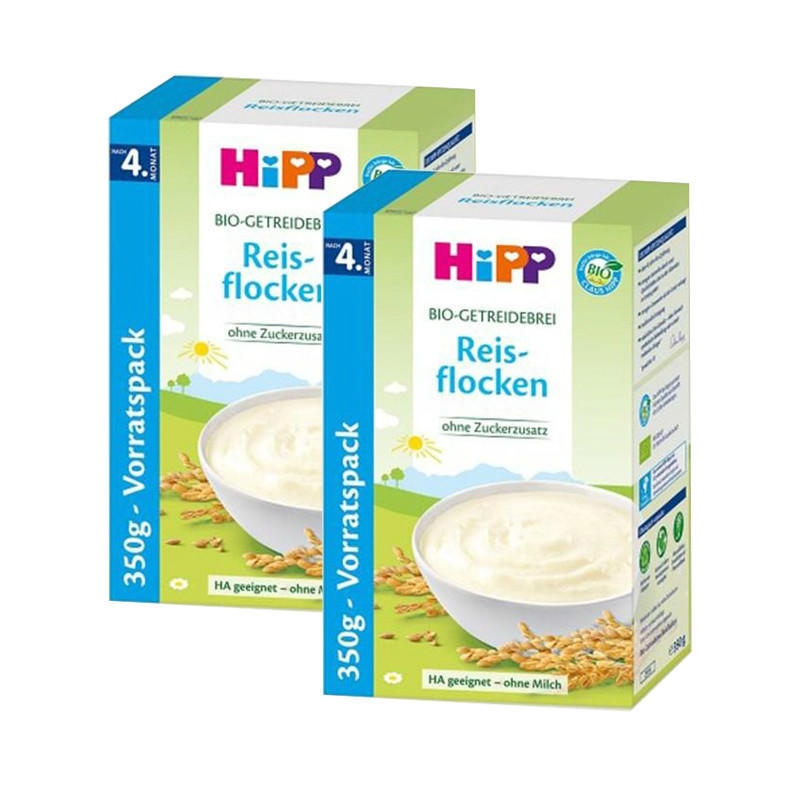 【德国BA】Hipp 喜宝 有机纯大米 免敏米粉 350g 4个月以上 2盒装