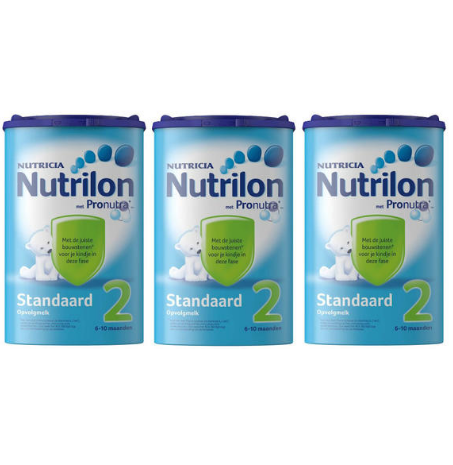 【荷兰DOD】Nutrilon 牛栏 婴幼儿标准配方奶粉2段(6m-10m) 3罐组合装 3850g 