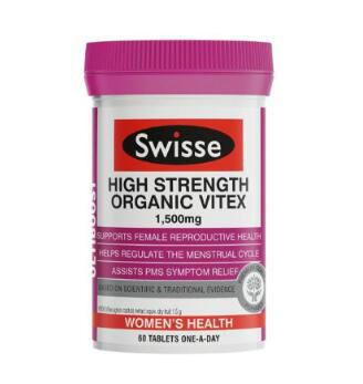 【澳洲CD药房】SWISSE 有机圣洁莓片 调经/调节内分泌/平衡女性荷尔蒙 60片